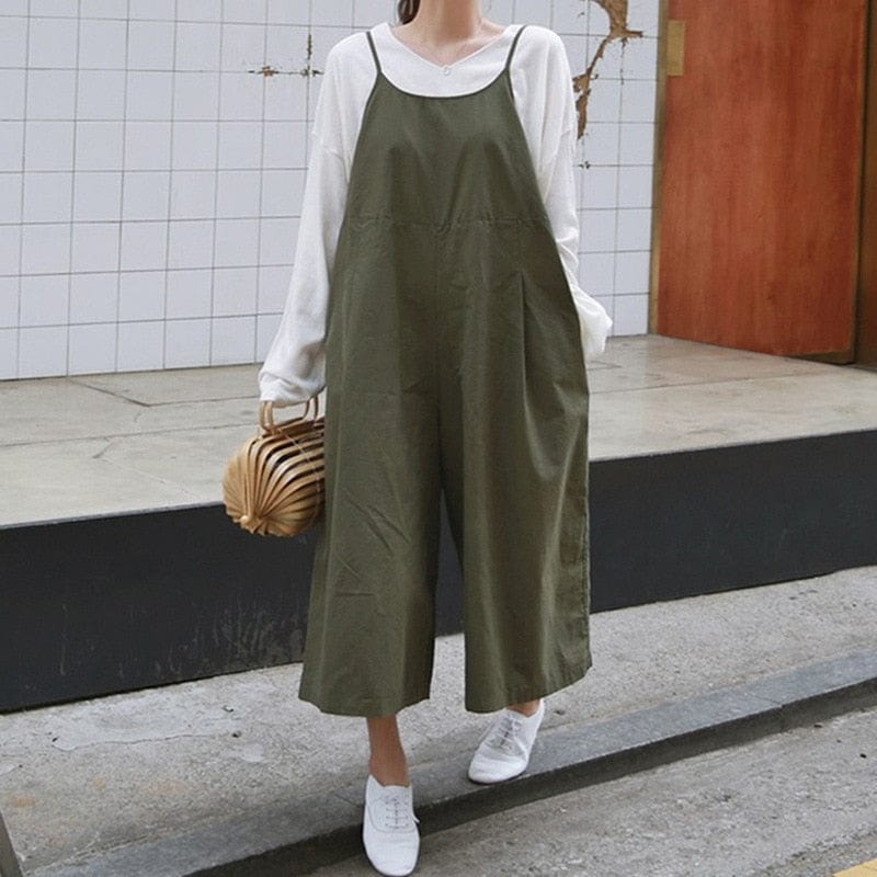 Oversized Bell Bottom Loose Overall