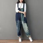 Distressed Patchwork 90s Denim Overall