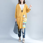 cambioprcaribe Cardigans Cat Lady Button Up Long Cardigan