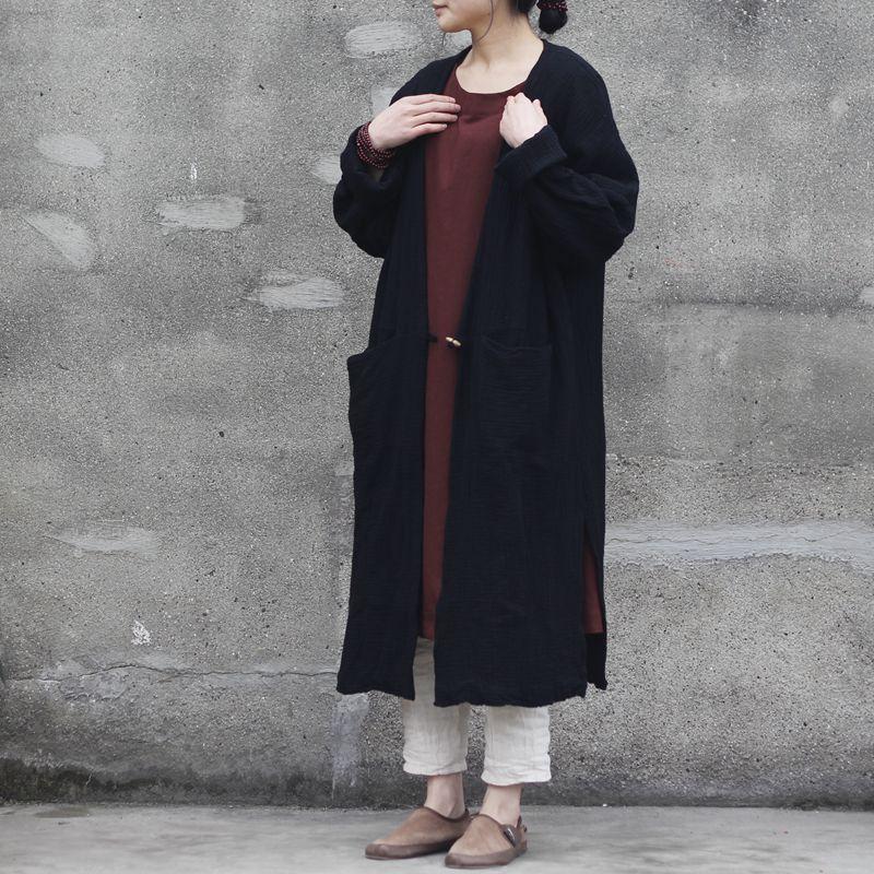 Long Cotton and Linen Cardigan  | Zen