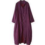 cambioprcaribe Deep purple / S Vintage Chinese Linen Trench Coat
