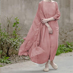 Loose Plus Size Silk Dress | Lotus
