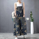 Wide Leg Loose Floral Overall