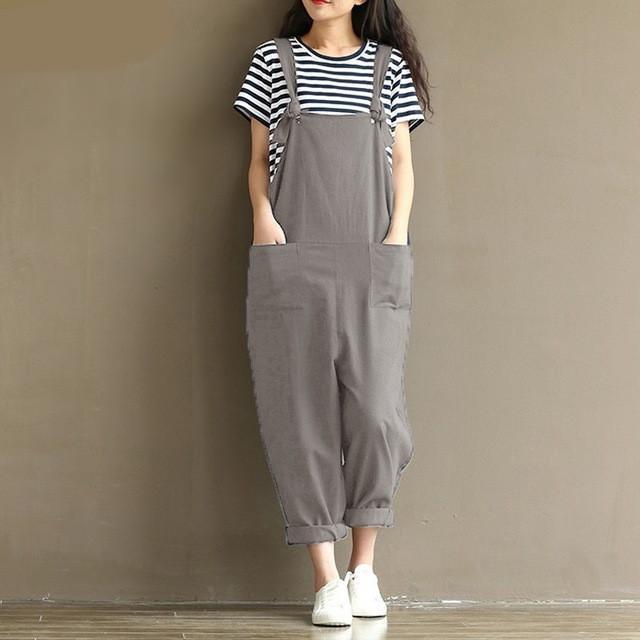 cambioprcaribe Grey / S Plus Size 90s Overalls for women