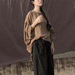 Khaki Long Sleeve Linen Shirt | Lotus