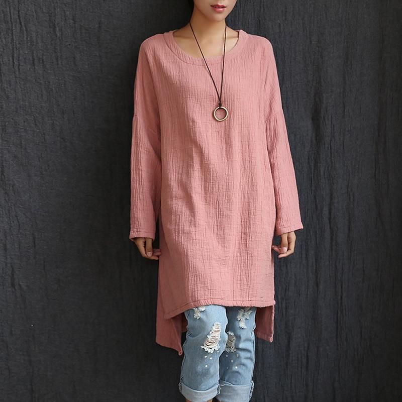 cambioprcaribe Long Sleeves Asymmetrical Cotton Shirt  | Zen