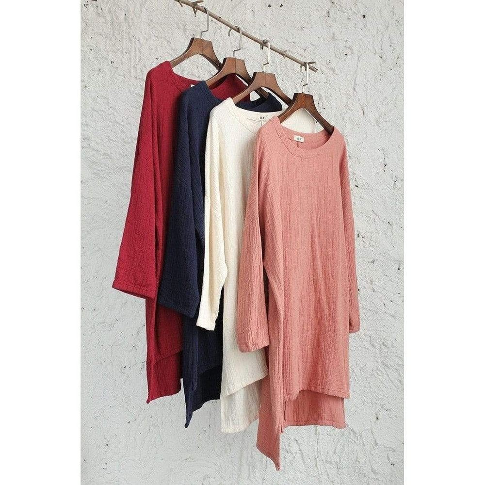 Long Sleeves Asymmetrical Cotton Shirt  | Zen