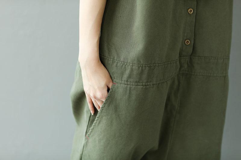 cambioprcaribe One Size / Army Green Army Green Loose Overall For Women