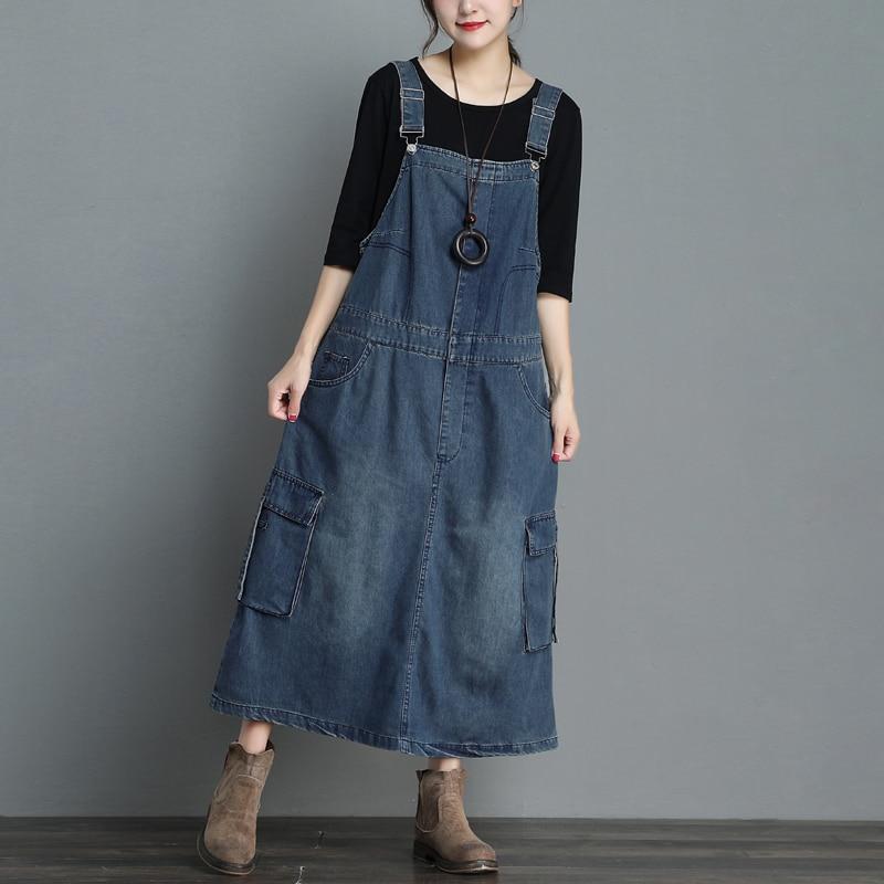 On Time Denim Overall Dress