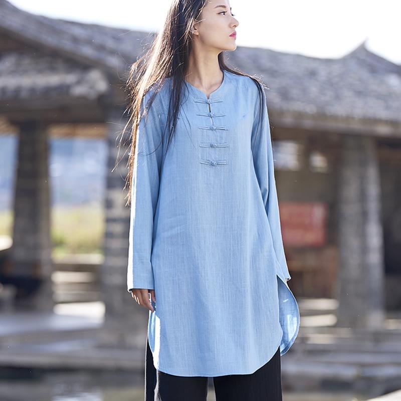 Zen Style Long Linen Blouse  | Zen