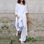 cambioprcaribe White / S Celmia Long Asymmetrical Shirt