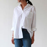 Basic Feel White Button Up Shirt