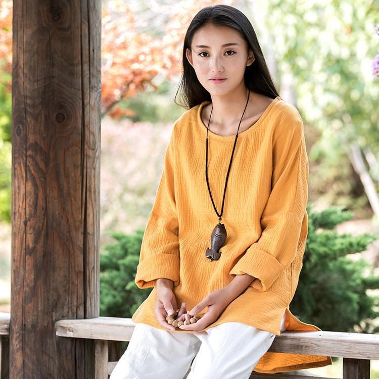 Zakura Petite to Plus Size Cotton Linen Shirts | Zen