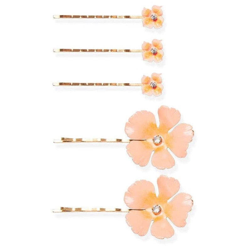 cambioprcaribe pink Five Petals Flower Hairpin Set