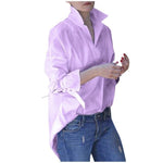cambioprcaribe shirt purple / L Eleanor Casual Lapel Shirt