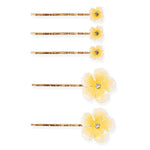 cambioprcaribe yellow Five Petals Flower Hairpin Set