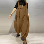 cambioprcaribe 5XL / Brown Plus Size Wide Leg Loose Overall