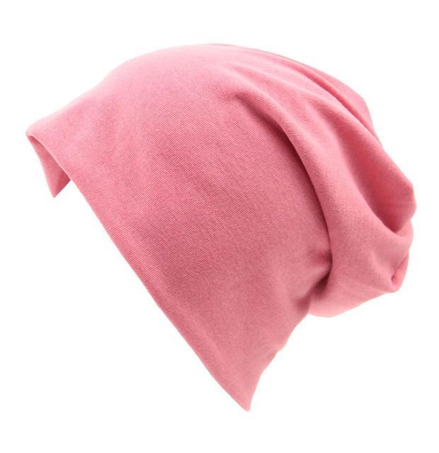 cambioprcaribe Beanie Hats Pink Slouch Fit Casual Beanie