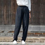 cambioprcaribe Black / One Size Casual Zen Cotton Linen Pants  | Zen