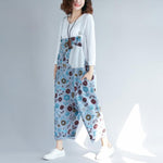 cambioprcaribe Blue / One Size Hippie Dippie Floral Patchwork Overall