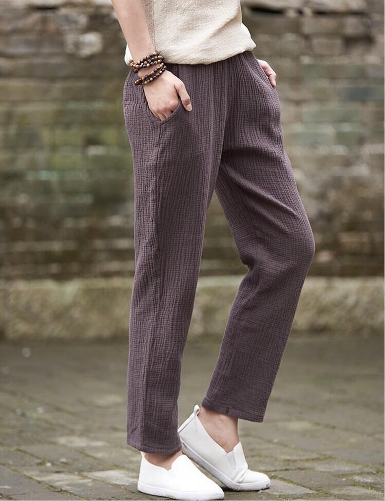 cambioprcaribe brown / M Plus Size Linen Pants
