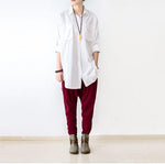 cambioprcaribe Burgundy / One Size Loose Linen Trousers