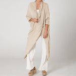cambioprcaribe Cardigans Beige / S Boho Chic High Low Tunic