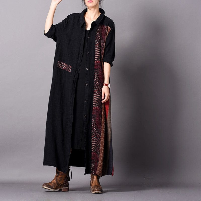 cambioprcaribe Cardigans black with red / One Size Asian Beauty Long Black Cardigan | Nirvana