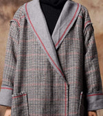 Vintage Chic Plaid Wool Coat