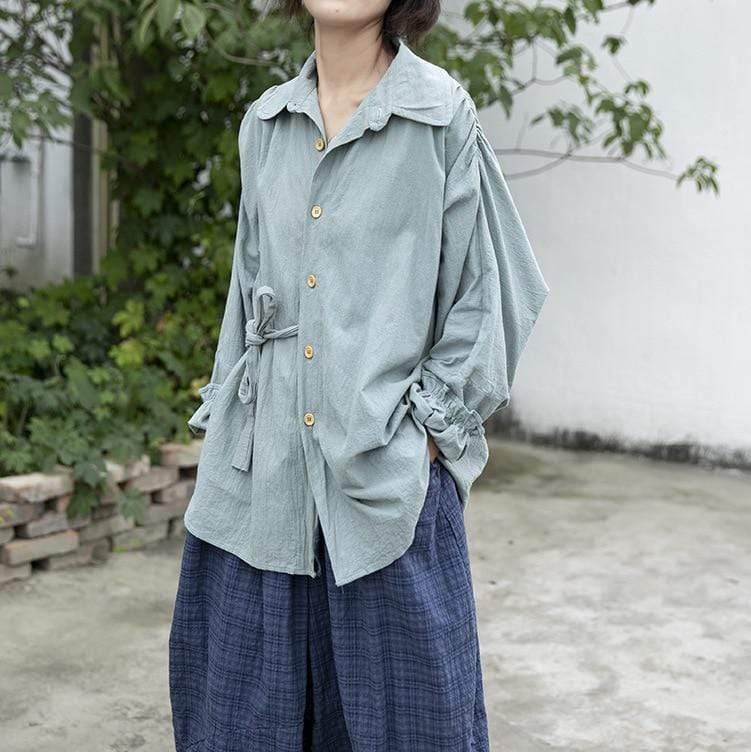 cambioprcaribe Cotton Linen Shirts Casual Cotton Linen Shirt | Lotus