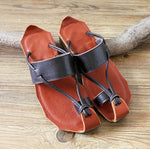 cambioprcaribe Curved Retro Leather Sandals