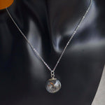 cambioprcaribe Dandelion Seed Wish Glass Pendant Necklace