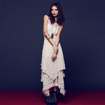 cambioprcaribe Dress Beige / XL Layered Irregular Lace Bohemian Dresses
