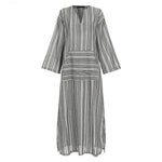 cambioprcaribe Dress Black / 5XL Striped Oversized Maxi Dress  | Zen