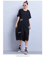 cambioprcaribe Dress Black / One Size / China O-Neck Cotton Hippie Dress