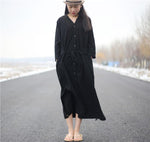cambioprcaribe Dress Black / One Size Vibrant Cotton and Linen Loose Shirt Dress
