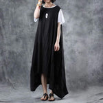 cambioprcaribe Dress Black / S Asymmetrical Sleeveless Midi Dress