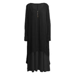 cambioprcaribe Dress Black / XXXL Asymmetrical Double Layered Irene Dress