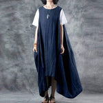cambioprcaribe Dress Blue / S Asymmetrical Sleeveless Midi Dress