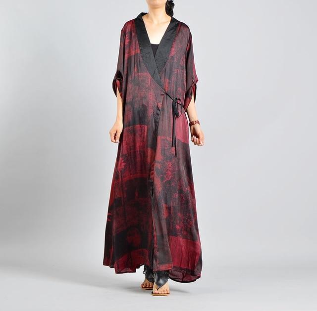 cambioprcaribe Dress Burgundy / One Size Skye Nature Inspired Wrap Dress | Nirvana