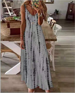 cambioprcaribe Dress gray / XXXL Boho Chic Tie-Dye Beach Dress