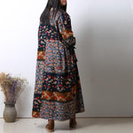 cambioprcaribe Dress Long Sleeve Floral Patchwork Robe