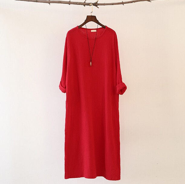 cambioprcaribe Dress Loose Fluid Linen Dress  | Zen