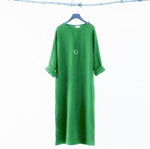 cambioprcaribe Dress Mint Green / L Loose Fluid Linen Dress | Zen