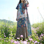 cambioprcaribe Dress Multi-Grey / M Multicolor Random Patchwork Hippie Dress