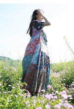cambioprcaribe Dress Multicolor Random Patchwork Hippie Dress