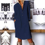 cambioprcaribe Dress Navy Blue / XL Modern Boho Plus Size Shirt Dress