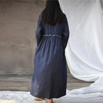 cambioprcaribe Dress One Size / Dark Blue Casual Loose Denim Dress  | Zen