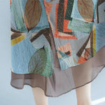 cambioprcaribe Dress One Size / Multicolor Canadian Autumn Flowy Chiffon Dress