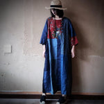Patchwork Cotton Linen Dress | Hippie
